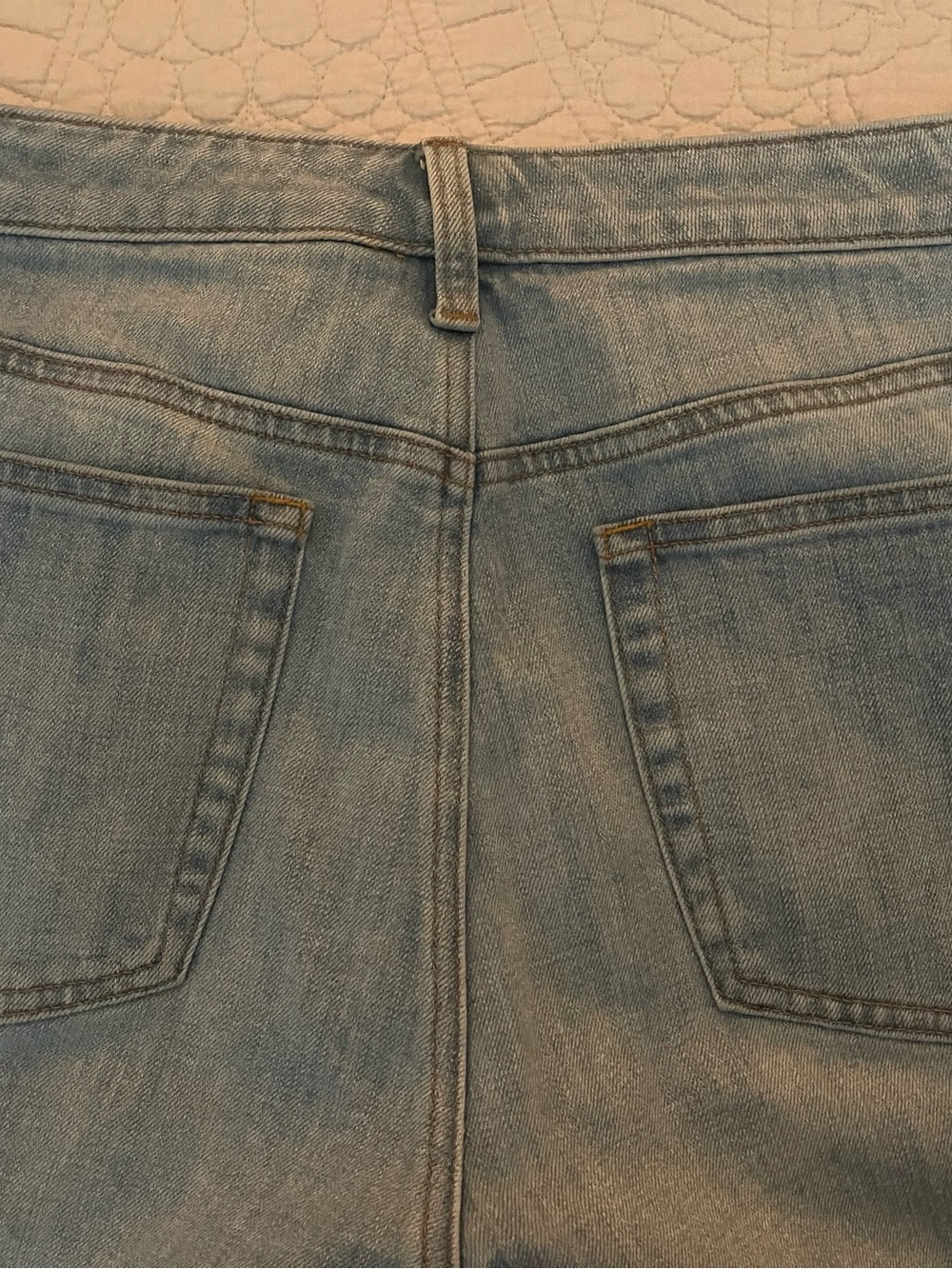 Talbots Light Wash Straight-Leg Jeans with Pink Side Stripes - Picture 2 of 4